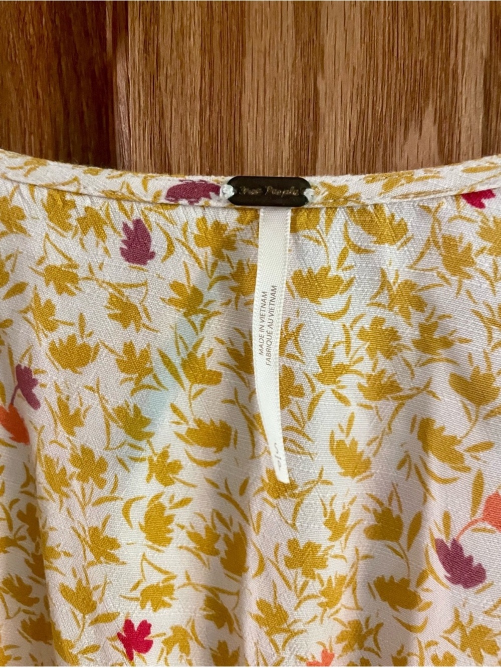Free People. In Full Bloom. Yellow Floral Smocked midi dress - Picture 4 of 6